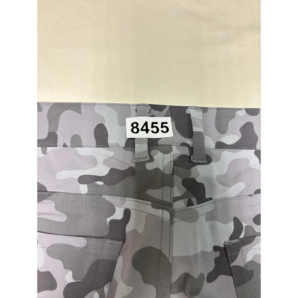NWT G/FORE Mens TOUR 5 POCKET 4-WAY STRETCH STRAIGHT LEG PANTS Grey‎ Camo 35/32